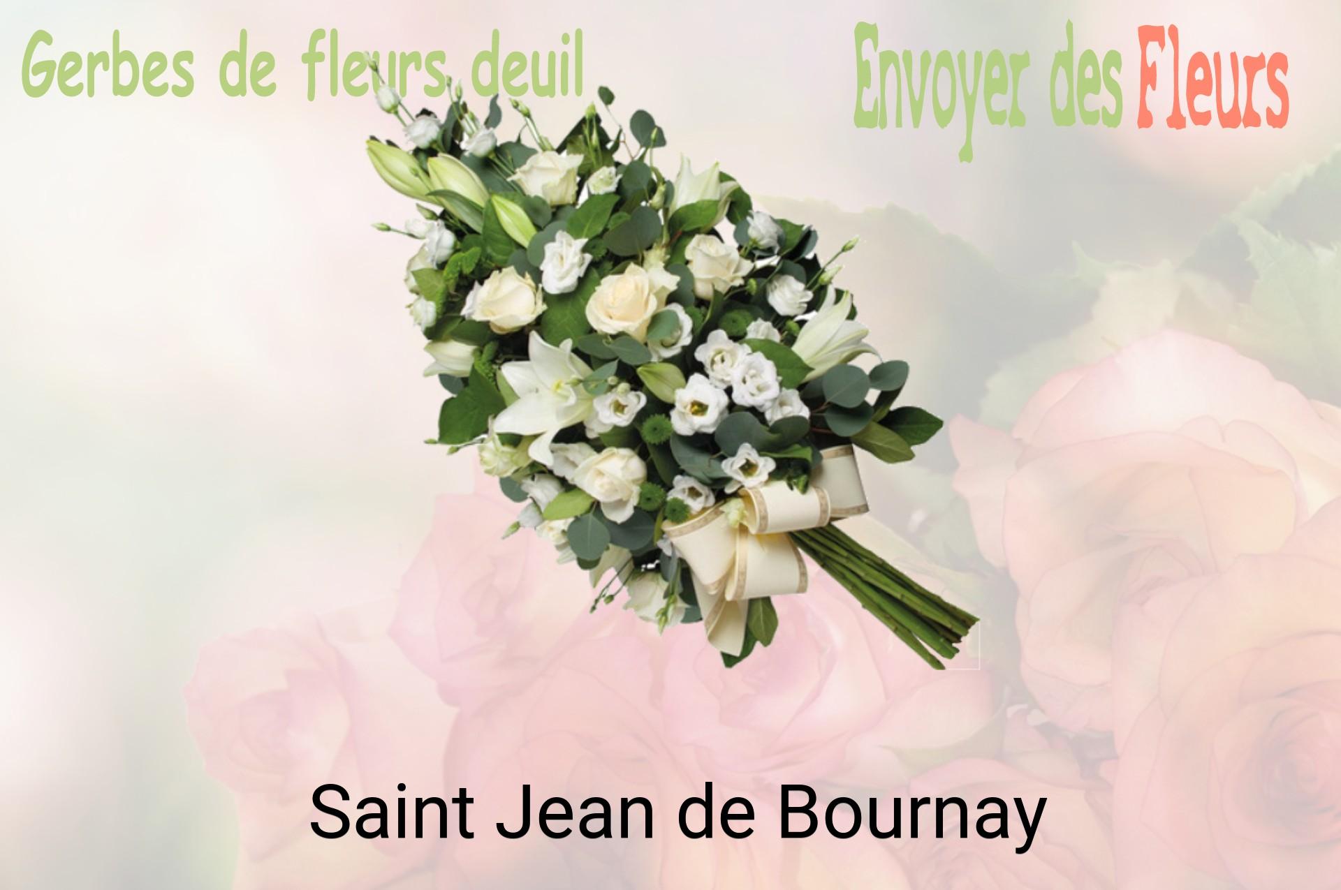 Gerbe de fleurs de deuil livrée à Saint-Jean-de-Bournay